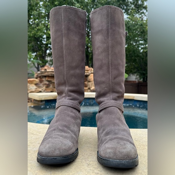Ugg Australia Jillian Shearling Lined Boot Brown/Gray Suede Size 8, 1917 - Picture 4 of 8